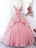 Beautiful Ball Gown Sweet 16 Dress With Flowers HZ1022