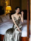 Sexy Mermaid Straps Backless Prom Dress 21th Birthday Outfits HZ1022
