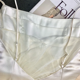Sexy Mermaid Straps Ivory Satin Prom Dress 21th Birthday Outfits HZ1022