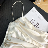 Sexy Mermaid Straps Ivory Satin Prom Dress 21th Birthday Outfits HZ1022