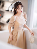 Sexy A Line Square Party Dress Knee Length Prom Dress HZ1022