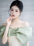Mermaid Strapless Satin Party Dress Long Prom Dress HZ1022
