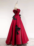 Princess A line Off The Shoulder Party Dresses Red Prom Dresses HZ1022