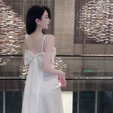 Princess A line Straps White Long Prom Dresses HZ1022