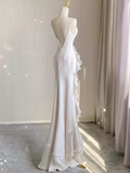 Vintage High Low White Chiffon Wedding Dresses HZ1022