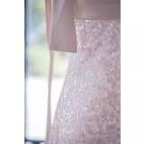 A line Straps Pink Satin Long Prom Dresses HZ1022