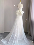 Beautiful Mermaid White Lace Long Wedding Dresses HZ1022