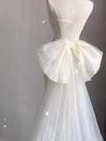 Beautiful Mermaid White Lace Long Wedding Dresses HZ1022