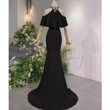 Elegant Mermaid Black Long Prom Dresses Formal Evening Dress HZ1022