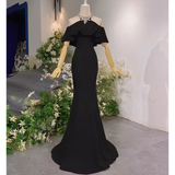 Elegant Mermaid Black Long Prom Dresses Formal Evening Dress HZ1022