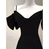 Elegant A line Black Long Prom Dresses Formal Evening Dress HZ1022
