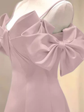 Beautiful A-Line Straps Pink Long Prom Dress HZ1022