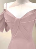 Beautiful A-Line Straps Pink Long Prom Dress HZ1022