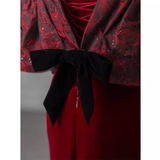 Beautiful Mermaid Off The Shoulder Long Red Prom Dress HZ1022