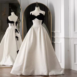 Beautiful Ball Gown Straps White Lace Long Prom Dress HZ1022