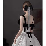 Beautiful Ball Gown Straps White Lace Long Prom Dress HZ1022