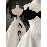 Beautiful Ball Gown Straps White Lace Long Prom Dress HZ1022