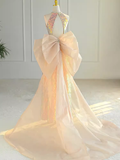 Sparkle A line Scoop Neckline Sequin Pink Long Prom Dress HZ1022