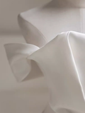 Vintage Mermaid Off The Shoulder Long White Satin Wedding Dresses HZ1022