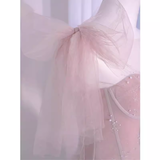 Sexy A line Straps Neckline Long Pink Prom Dress HZ1022