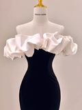 Gorgeous Mermaid Off The Shoulder Black Prom Dress HZ1022