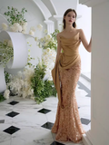 Mermaid Strapless Sequin Prom Dresses Evening Dress HZ1022
