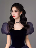Simple A Line Grape Tulle Prom Dresses Evening Dress HZ1022