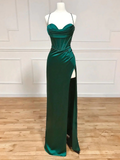 Sweetheart Neck Green Mermaid Long Prom Dresses HZ1022