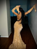 Simple Mermaid Red Sequin Prom Dresses 22th Birthday Outfit HZ1022