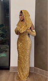 Simple Mermaid Red Sequin Prom Dresses 22th Birthday Outfit HZ1022