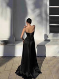 Sexy Mermaid Spaghetti Straps Black Birthday Dress 22th Birthday Outfits HZ1022