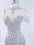 Vintage Mermaid Sequin Long Wedding Dresses HZ1022