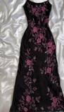 Vintage A line Straps Black Lace Prom Dresses 22th Birthday Outfit HZ1022