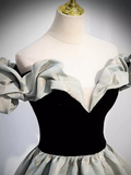 Pretty A line Off The Shoulder Satin Long Evening Party Dress Prom Dresses HZ1022