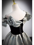 Pretty A line Off The Shoulder Satin Long Evening Party Dress Prom Dresses HZ1022