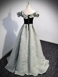 Pretty A line Off The Shoulder Satin Long Evening Party Dress Prom Dresses HZ1022