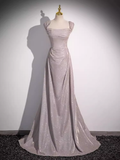 Pretty A line Square Neckline Sleeveless Long Evening Party Dress Pink Prom Dresses HZ1022
