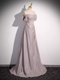Pretty A line Square Neckline Sleeveless Long Evening Party Dress Pink Prom Dresses HZ1022