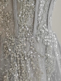 Pretty A line Off The Shoulder Sequin Long Evening Party Dress Prom Dresses HZ1022