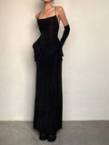 Modest Mermaid Black Halter Prom Dresses 22th Birthday Outfit HZ1022