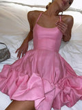 Sexy 17th Birthday Dresses Short Pink Homecoming Dress Birthday Outfits HZ1022