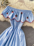 Cute A line cherry dress fashion girl dress HZ1022