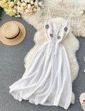 Cute A line embroidery dress girl dress HZ1022