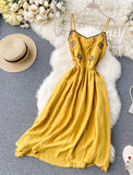 Cute A line embroidery dress girl dress HZ1022