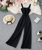 Chic sleeveless jumpsuit wide leg jumpsuit HZ1022