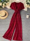 Jumpsuit slim fit wide-leg trousers HZ1022