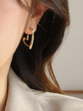 Heart Earrings Square Round Face Earrings Temperament Earrings HZ1022