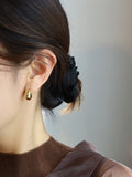 Gold and silver peas earrings silver commuter earrings earrings female simple atmosphere everyday versatile small HZ1022