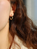 Gold circle earrings earrings female temperament Korean earrings new minimalist style HZ1022