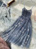 A line tulle sequins dress summer dress HZ1022